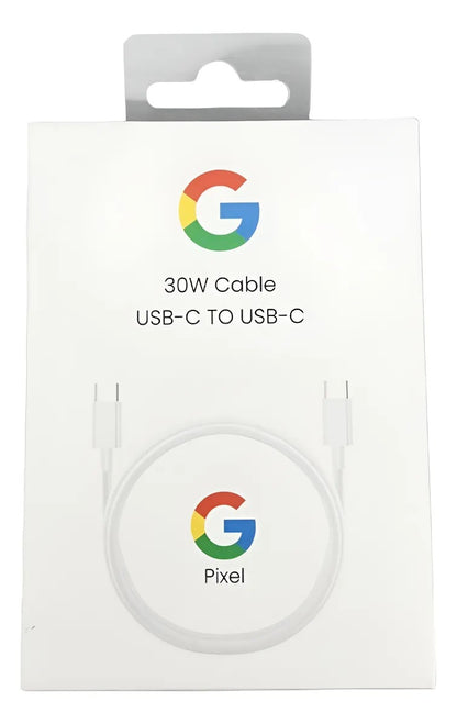 Cargador Original Google 30W USB-C PD PPS Carga Rápida Incluye Cable 1 Metro Para Pixel 6 6a 7 7a 7 Pro 8 8a 8 Pro 9 9 Pro