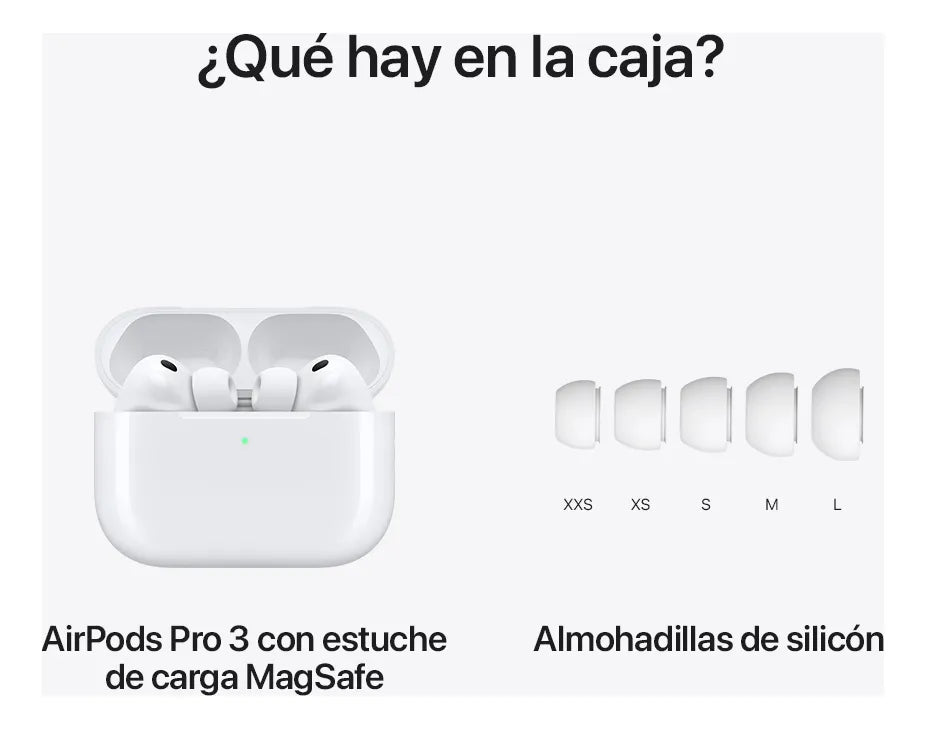 Audífonos AirPods Pro 3 con Cancelación de Ruido y Estuche de Carga Inalámbrica