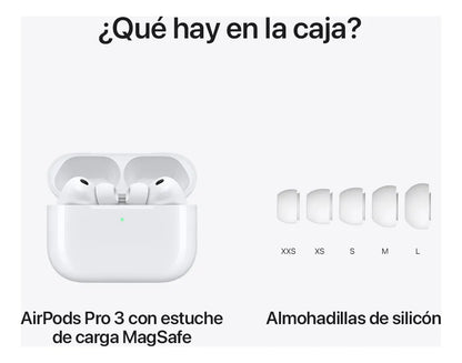 Audífonos AirPods Pro 3 con Cancelación de Ruido y Estuche de Carga Inalámbrica