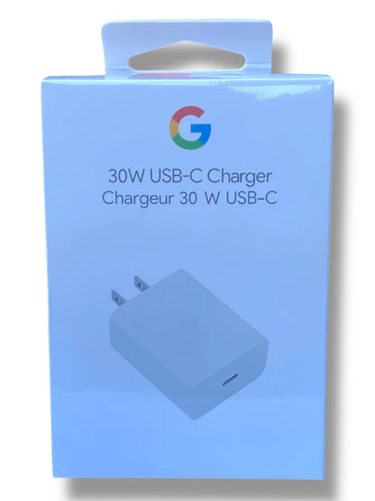 Cargador Original Google 30W USB-C PD PPS Carga Rápida Compatible Pixel 9 9 Pro 8 8a 8 Pro 7a 7 7 Pro 6 6a