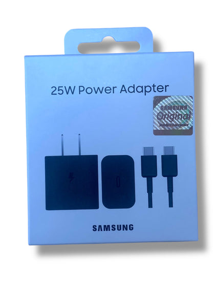 Cargador Original Samsung 25W USB-C PD 3.0 PPS Super Fast con Cable USB-C a USB-C Compatible Galaxy A54 A55 A56 y más