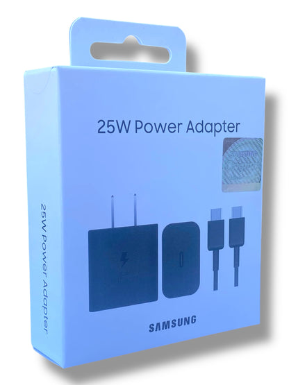 Cargador Original Samsung 25W USB-C PD 3.0 PPS Super Fast con Cable USB-C a USB-C Compatible Galaxy A54 A55 A56 y más