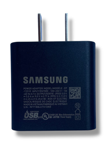 Cargador Original Samsung 25W USB-C PD 3.0 PPS Super Fast con Cable USB-C a USB-C Compatible Galaxy A54 A55 A56 y más