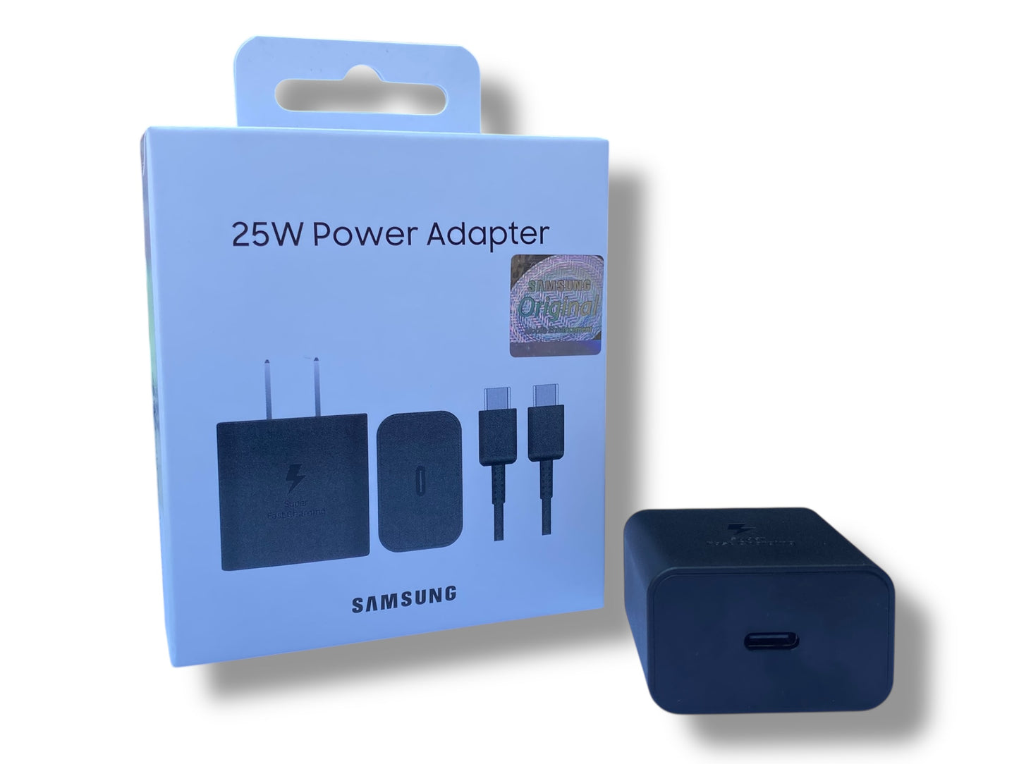 Cargador Original Samsung 25W USB-C PD 3.0 PPS Super Fast con Cable USB-C a USB-C Compatible Galaxy A54 A55 A56 y más