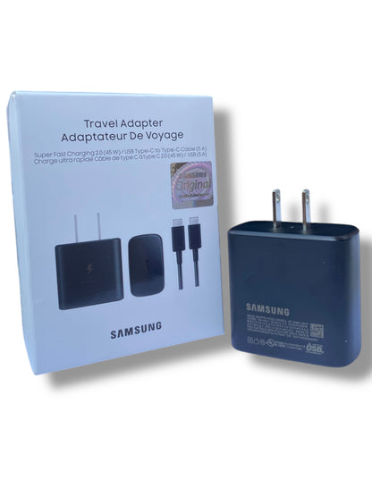 Cargador Original Samsung 45W EP-TA845 USB-C PD PPS Super Fast Charging 2.0 Incluye Cable 1m