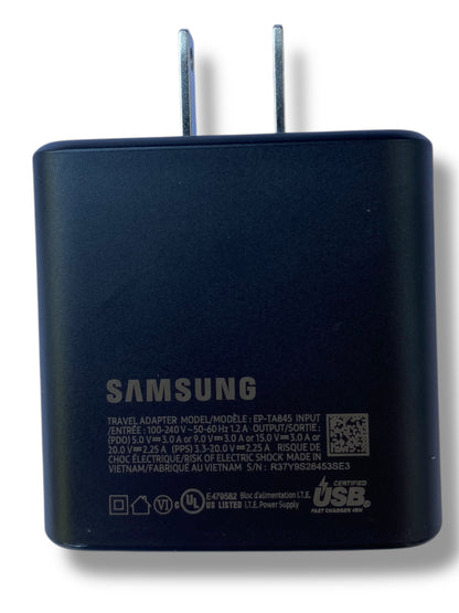 Cargador Original Samsung 45W EP-TA845 USB-C PD PPS Super Fast Charging 2.0 Incluye Cable 1m