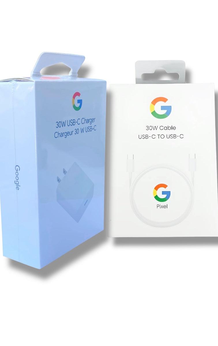 Cargador Original Google 30W USB-C PD PPS Carga Rápida Incluye Cable 1 Metro Para Pixel 6 6a 7 7a 7 Pro 8 8a 8 Pro 9 9 Pro
