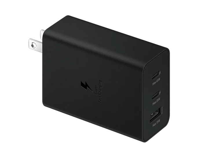 Cargador Samsung Original 65w Adapter Trio 2 Usb-c + Usb-a