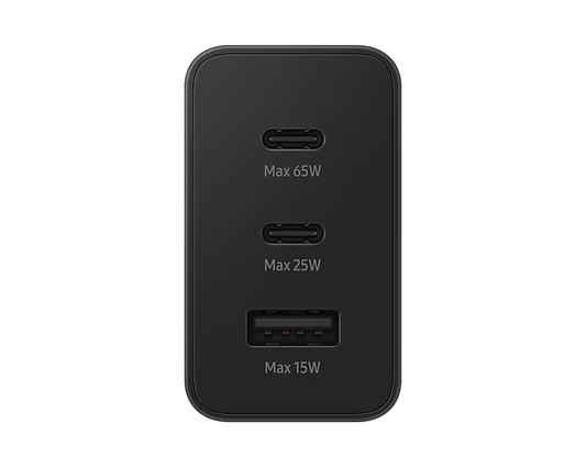Cargador Samsung Original 65w Adapter Trio 2 Usb-c + Usb-a